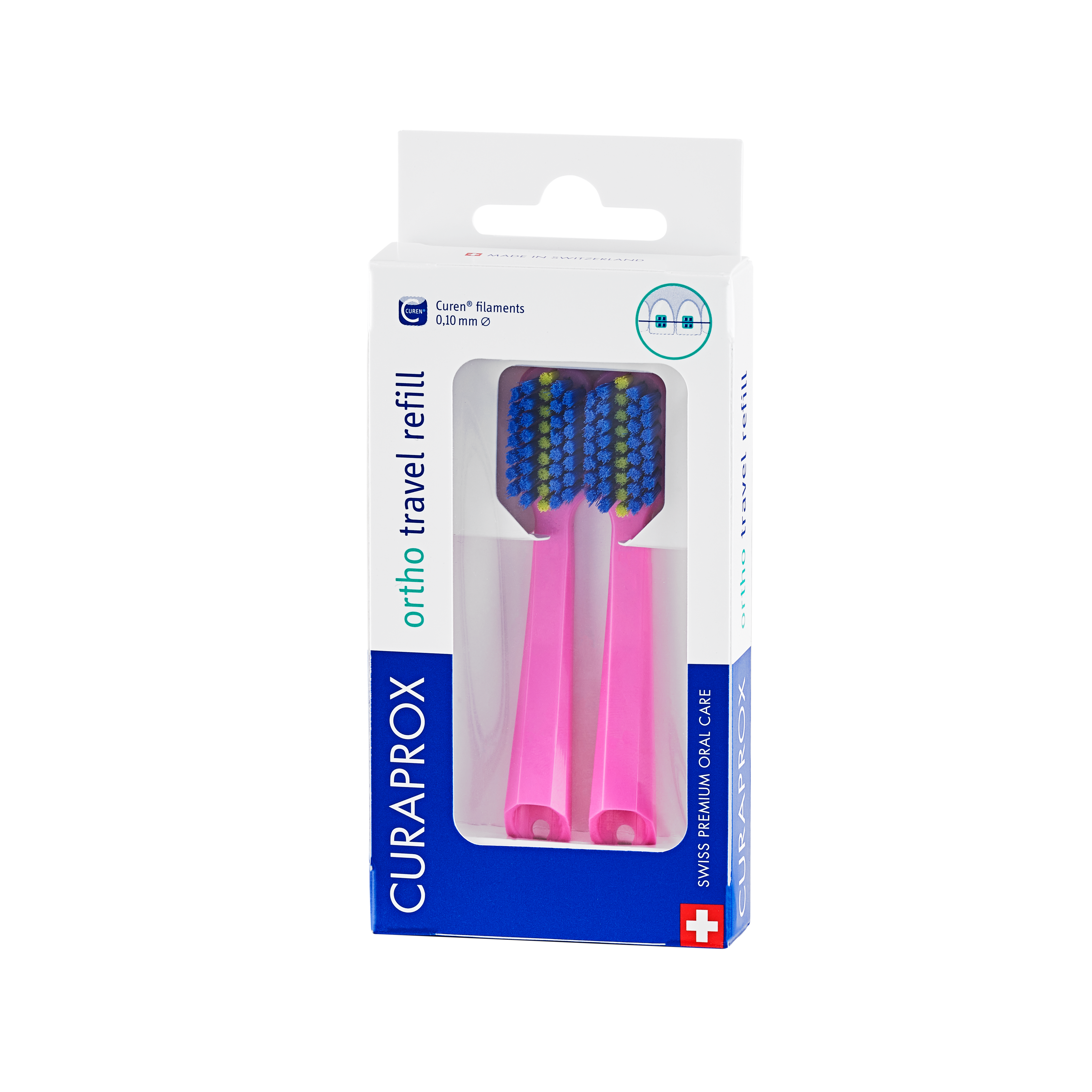 73360750_Packshot_Travel set_Ortho_CS 5460_Brush head refill Duo_Pink_Side