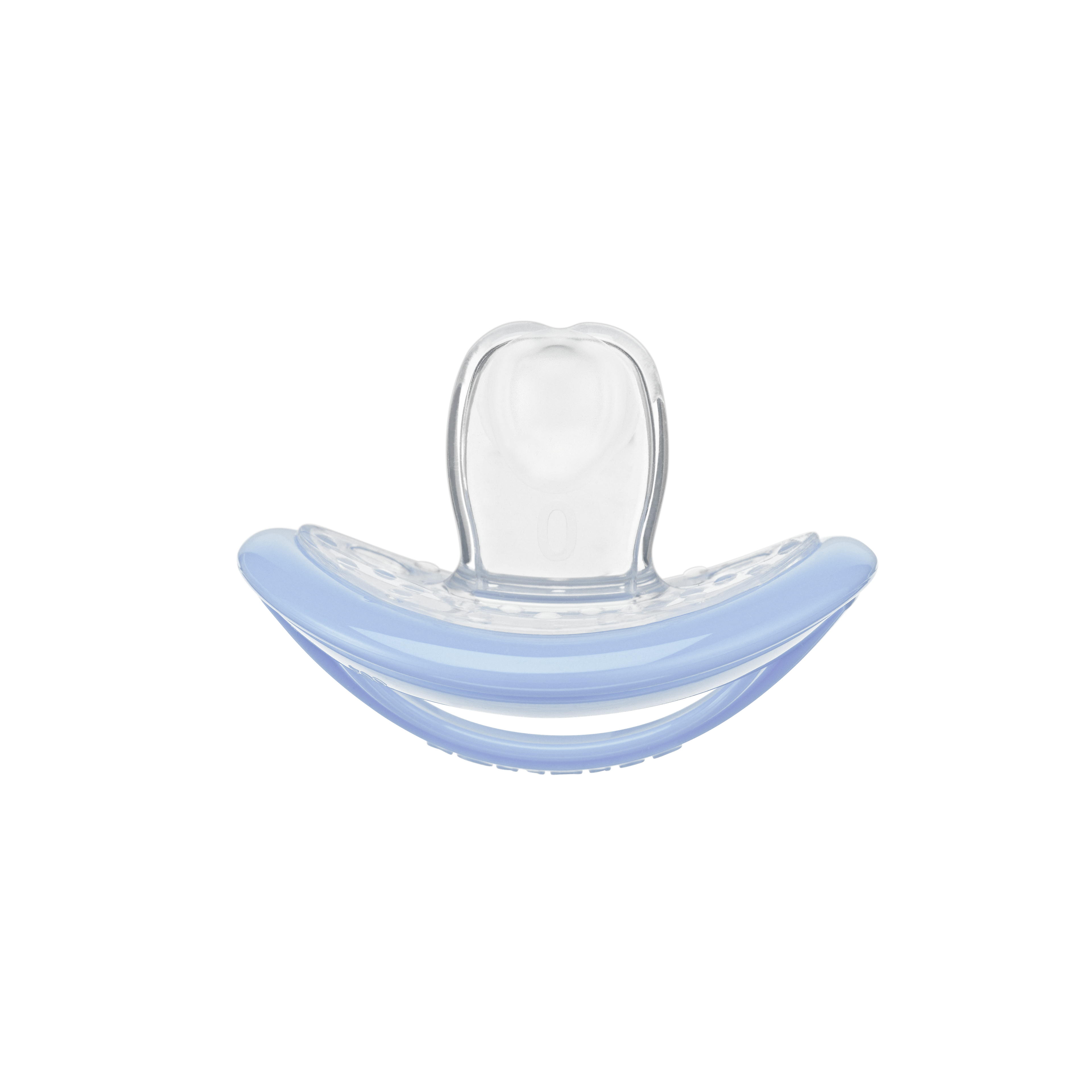 Productshot_Baby_Soother_Blue_Size 0_Top_tranparent