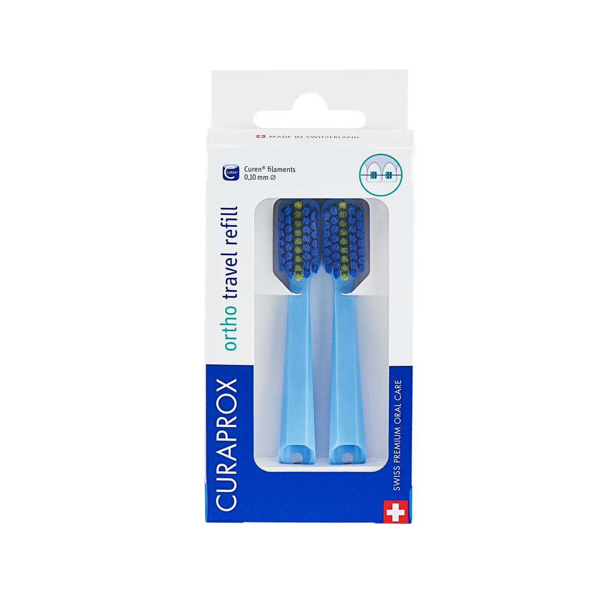 73360748_Packshot_Travel set_Ortho_CS 5460_Brush head refill Duo_Blue_Front